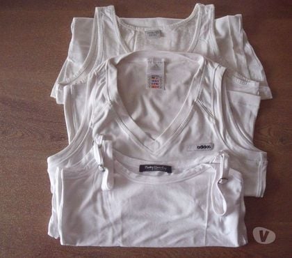 Vêtements occasion Roiffieux Ardèche - Photos Vivastreet (98)-3 Tee-shirt femme blanc sans manches taille 42