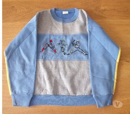 Vêtements occasion Roiffieux Ardèche - Photos Vivastreet (81)-1 Sweat garçon enfant, Bleu-gris-jaune, 12 ans