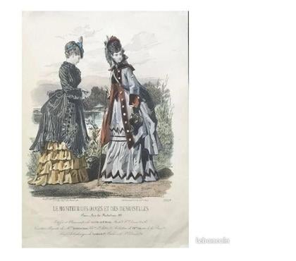 Collections Villejuif Val-de-Marne - Photos Vivastreet Gravure du 19ème siècle ( LE MONITEUR DES DAMES-DEMOISELLES)