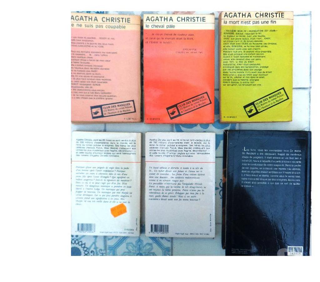 Livres occasion Hérault Castries - 34160 - Photos Vivastreet AGATHA CHRISTIE LOT DE 6 ROMANS POLICIERS 