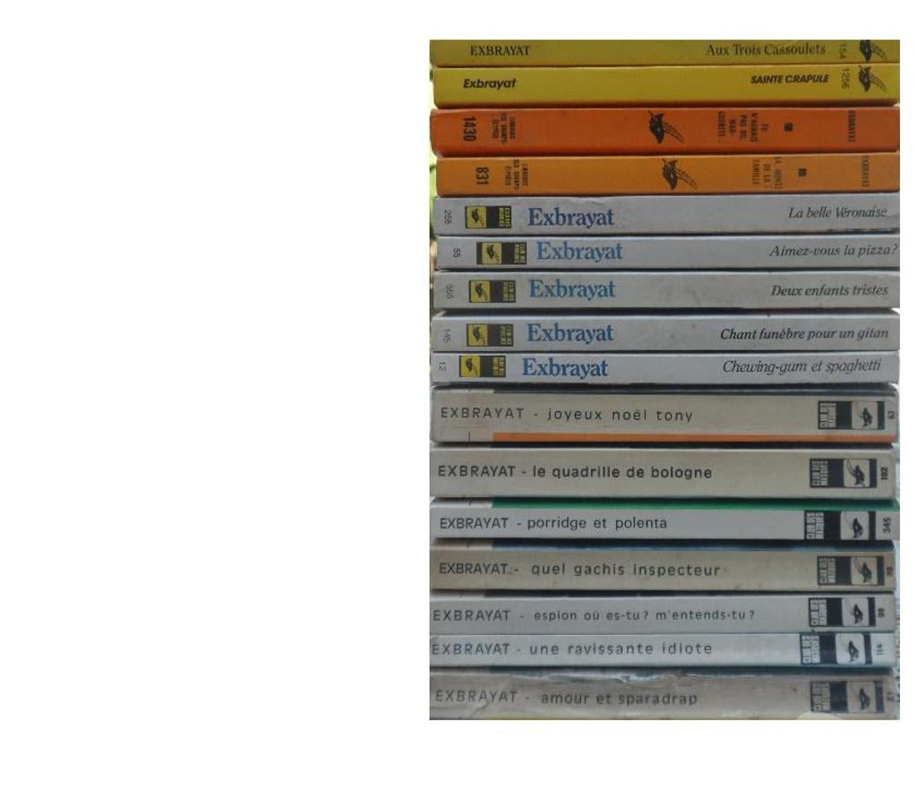 Livres occasion Hérault Castries - 34160 - Photos Vivastreet EXBRAYAT Lot de 16 romans policiers en bon état