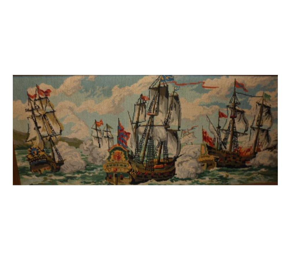 Décoration - art Hérault Castries - 34160 - Photos Vivastreet Superbe canevas où 3 galions voguent vers l'Amérique 124 X61