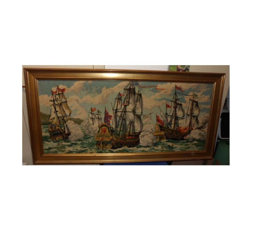 Décoration - art Hérault Castries - 34160 - Photos Vivastreet Superbe canevas où 3 galions voguent vers l'Amérique 124 X61