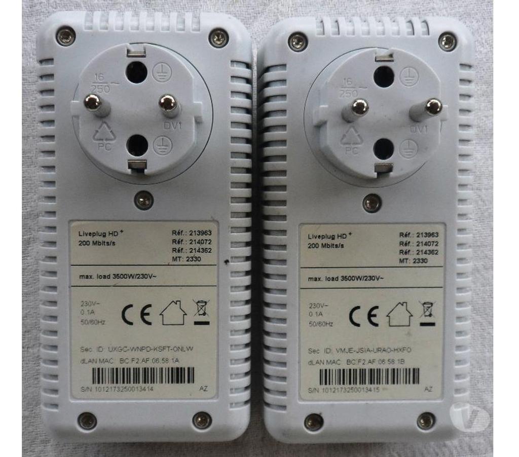 Informatique Hérault Castries - 34160 - Photos Vivastreet Orange 2 prises LIVEPLUG HD+Adaptateur CPL 200Mbps 220 volts