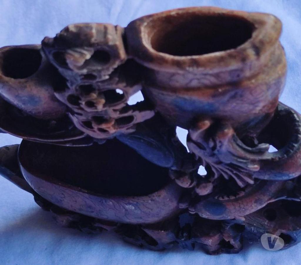 Décoration - art Val-d'Oise Bernes sur Oise - 95340 - Photos Vivastreet Asian SOAPSTONE Carved Sculpture Double Vase