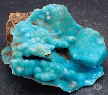 Collections Bertrichamps Meurthe-et-Moselle - Photos Vivastreet Concrétion d'Hémimorphite bleue sur gangue , Mine Sa Duches