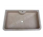 Travertin beige evier 1 bac 100x60x15cm 1e choix adouci 