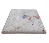 travertin beige chapeau de pilier 20.3x20.3x3 cm 1e choix 
