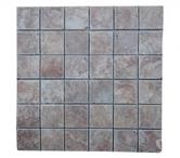travertin rose mosaique 4.8x4.8 1e choix 
