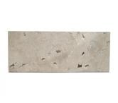 Margelle travertin beige nuancé 25x61x3 cm arrondi rustique