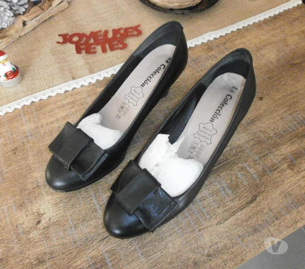 Chaussures Landes Sorde l'Abbaye - 40300 - Photos Vivastreet CHAUSSURE FEMME NOIR TOUT CUIR EN TTBE 