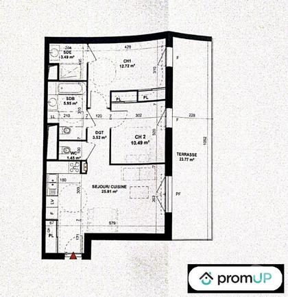 Achat appartement La Chapelle d'Abondance Haute-Savoie - Photos Vivastreet (V6421) Appartement sur plan de 63 m2 à LA CHAPELLE-D'ABONDANCE