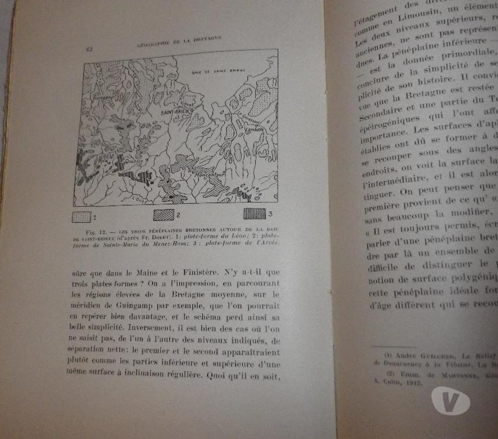 Livres occasion Yvelines Fontenay le Fleury - 78330 - Photos Vivastreet GEOGRAPHIE DE LA BRETAGNE-LIVRE ANCIEN XXème REGIONALISME