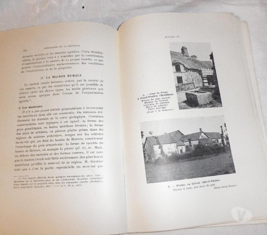 Livres occasion Yvelines Fontenay le Fleury - 78330 - Photos Vivastreet GEOGRAPHIE DE LA BRETAGNE-LIVRE ANCIEN XXème REGIONALISME