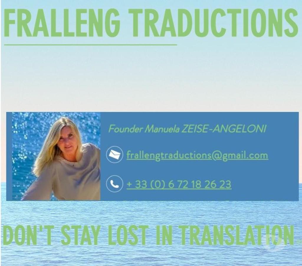 Traductions Alpes-Maritimes Nice - Photos Vivastreet Traductions professionnelles de sites WEB.