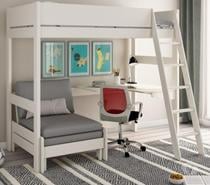 Photos Vivastreet lit mezzanine 90x190 + bureau + fauteuil convertible COLETTE