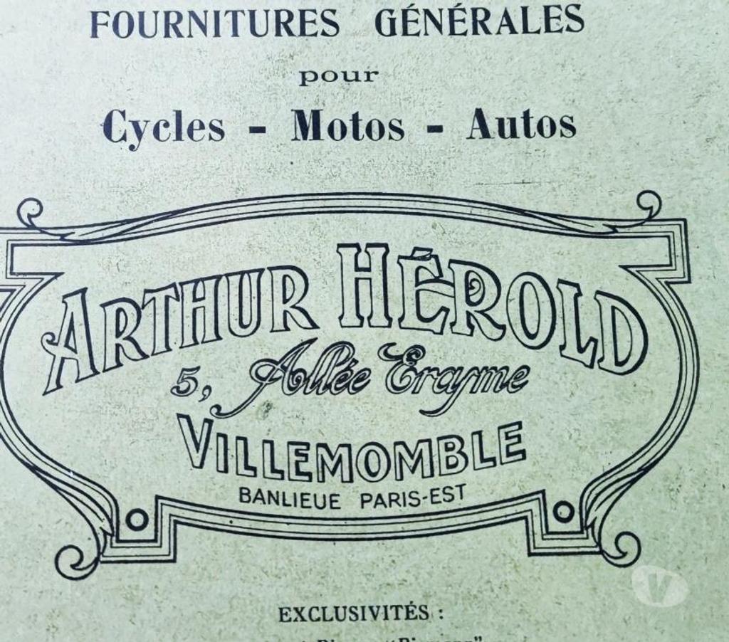 Collection Val-d'Oise Bernes sur Oise - 95340 - Photos Vivastreet Rare : Catalogue 1925 Tarif ARTHUR HEROLD Cycles-Motos-Autos