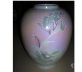 Vase porcelaine nacré et décor fleur