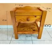 Table chevet-nuit bois, tiroir, L.41 x P.33 x H.47 cm