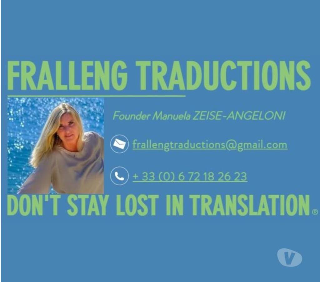 Traductions Var Ramatuelle - 83350 - Photos Vivastreet TRADUCTRICE-INTERPRÈTE