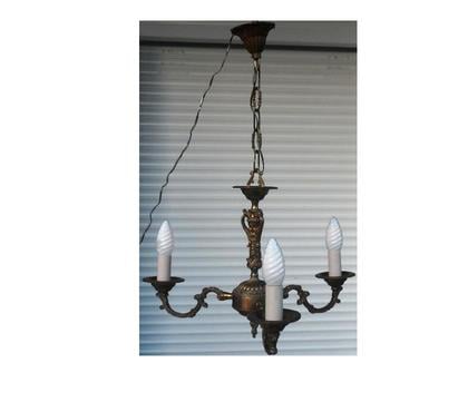 Photos Vivastreet Lustre ancien 3 branches en bronze de la1ère partie du XXème