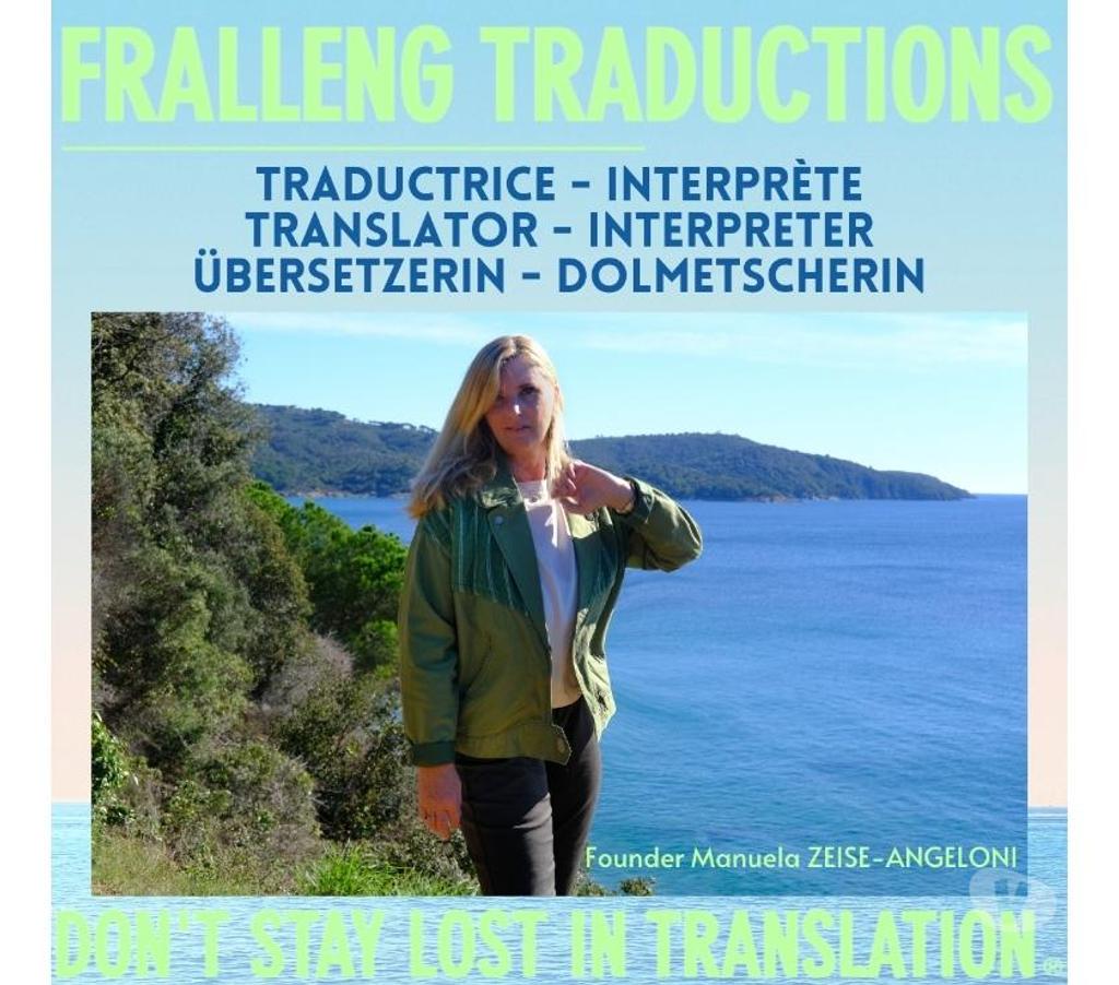 Traductions Var Cavalaire sur Mer - 83240 - Photos Vivastreet TRADUCTRICE-INTERPRÈTE Chantiers et Rénovations