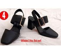 LOT de Chaussures cuir a talon haut- femmes (neuves)