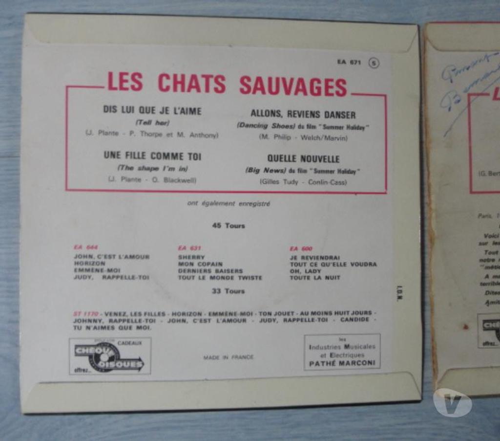 Collection Oise Bornel - 60540 - Photos Vivastreet 2 Disques Les Chats Sauvages