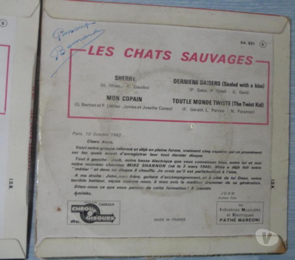 Collection Oise Bornel - 60540 - Photos Vivastreet 2 Disques Les Chats Sauvages