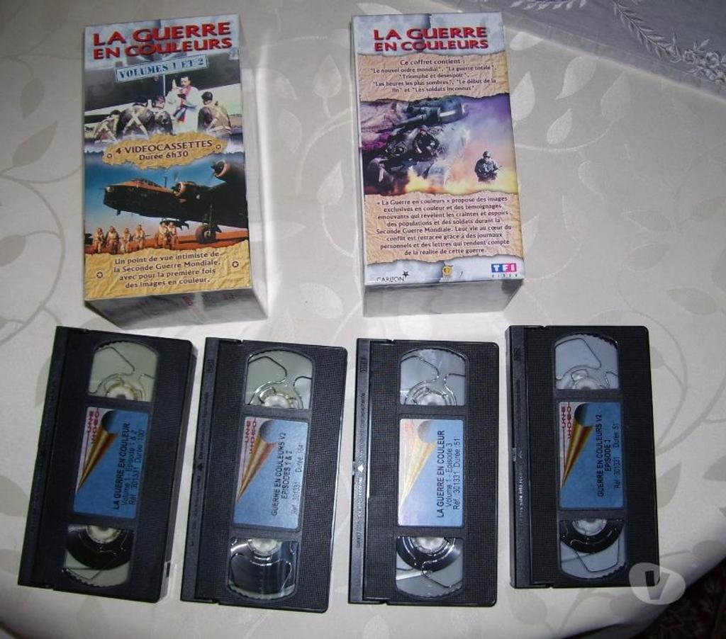 DVD occasion Oise Estrees St Denis - 60190 - Photos Vivastreet 1 Coffret de 4 Cassettes La Guerre en couleurs