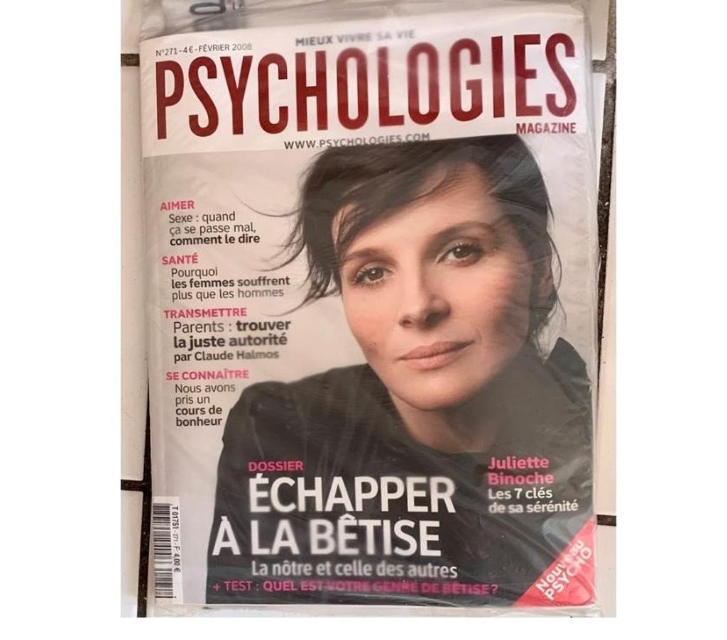 Collection Val-de-Marne Villejuif - 94800 - Photos Vivastreet 1 magazine Psychologies de février 2008 (Juliette Binoche)