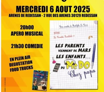 Concerts - Théâtre - Spectacles Redessan Gard - Photos Vivastreet Les parents viennent de Mars, les enfants du Mc Do