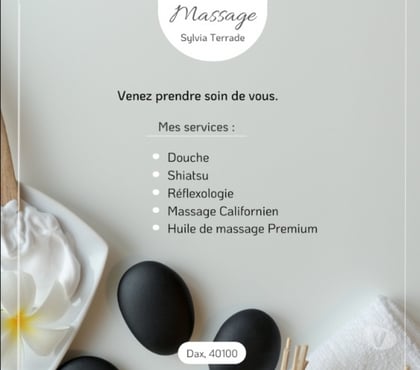 Massage Dax Landes - Photos Vivastreet Shiatsu -Réflexologie -Détente-Californien