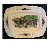 Grand plat-Faïence Sarreguemines Obernai H LOUX