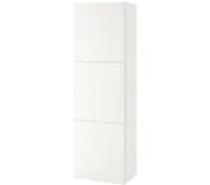 Étagère avec portes blanc Lappvikenblanc, 60x42x193 NEUF