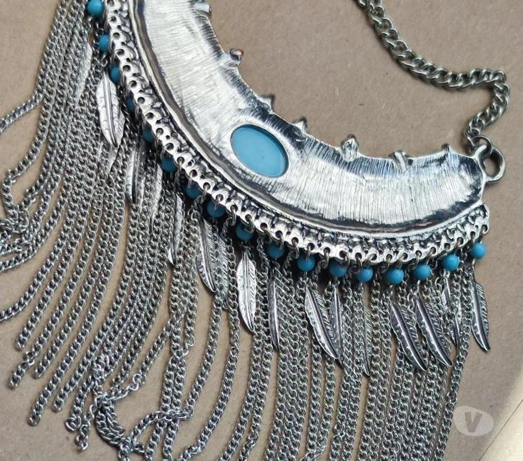 Bijoux occasion Val-d'Oise Bernes sur Oise - 95340 - Photos Vivastreet Superbe Collier Ethnique & Turquoise Voir Motifs