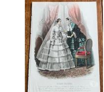 Belle Gravure du 19èm siècle -MODES PARISIENNES.