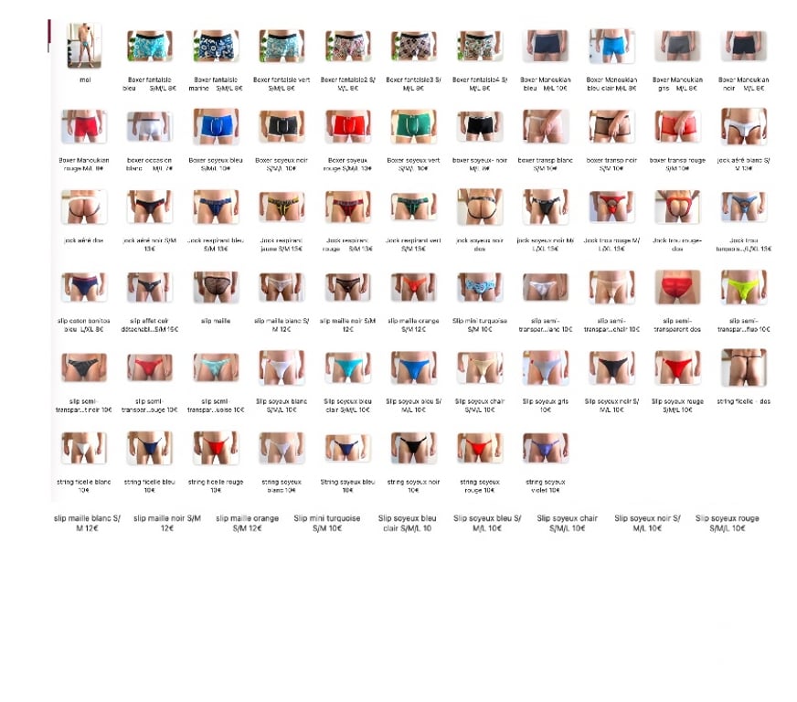 Vêtements occasion Loire-Atlantique Nantes - Photos Vivastreet Différents sous-vêtements homme