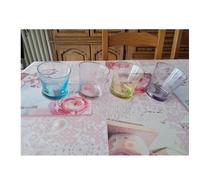 Lot Verres incurvé colorés originaux jeux maison cuisine