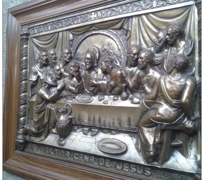 Décoration - art Bernes sur Oise Val-d'Oise - Photos Vivastreet ANCIEN RELIEF CUIVRE REPOUSSE : ULTIMA CENA DE JESUS