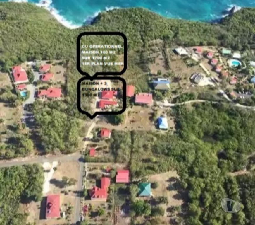 Vente Maison Guadeloupe Saint Louis - 97134 - Photos Vivastreet Complexe immobilier maison, 3 bungalows sur 1300M2 + terrain