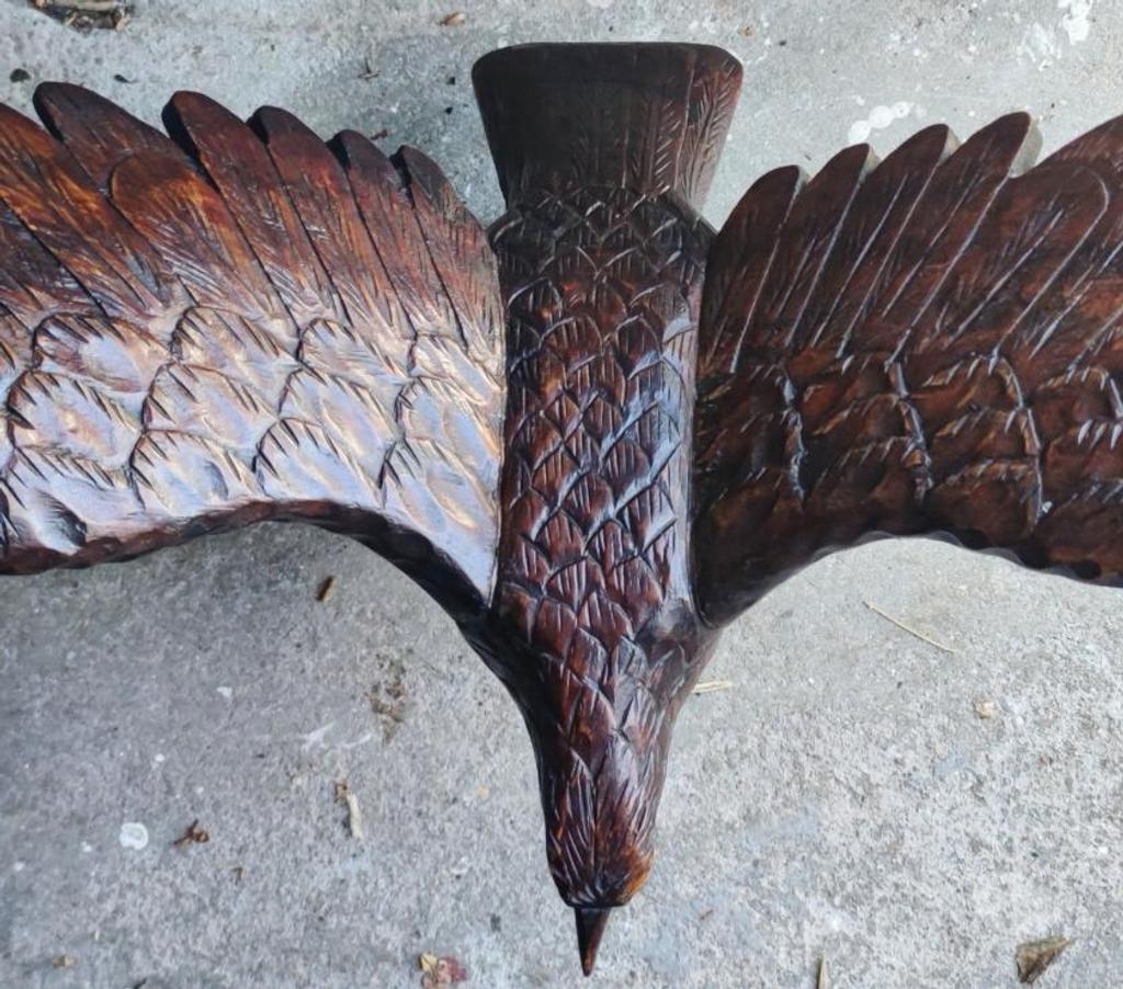 Décoration - art Val-d'Oise Bernes sur Oise - 95340 - Photos Vivastreet Rare : Vintage Hand Carved Wooden Eagle Bird Signed