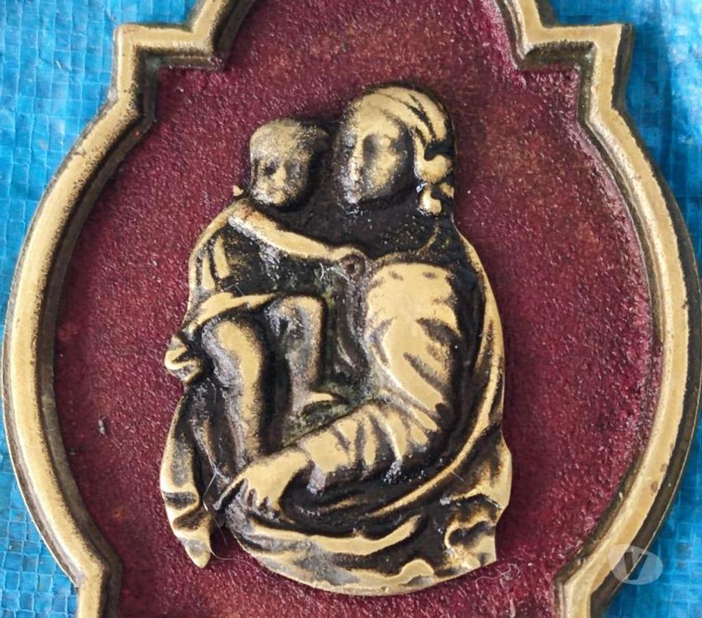 Décoration - art Val-d'Oise Bernes sur Oise - 95340 - Photos Vivastreet RARE : Icone Antique VIERGE MARIE & ENFANT JESUS En Bronze