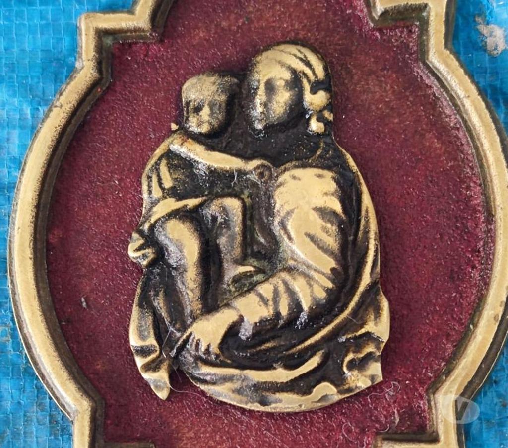 Décoration - art Val-d'Oise Bernes sur Oise - 95340 - Photos Vivastreet RARE : Icone Antique VIERGE MARIE & ENFANT JESUS En Bronze