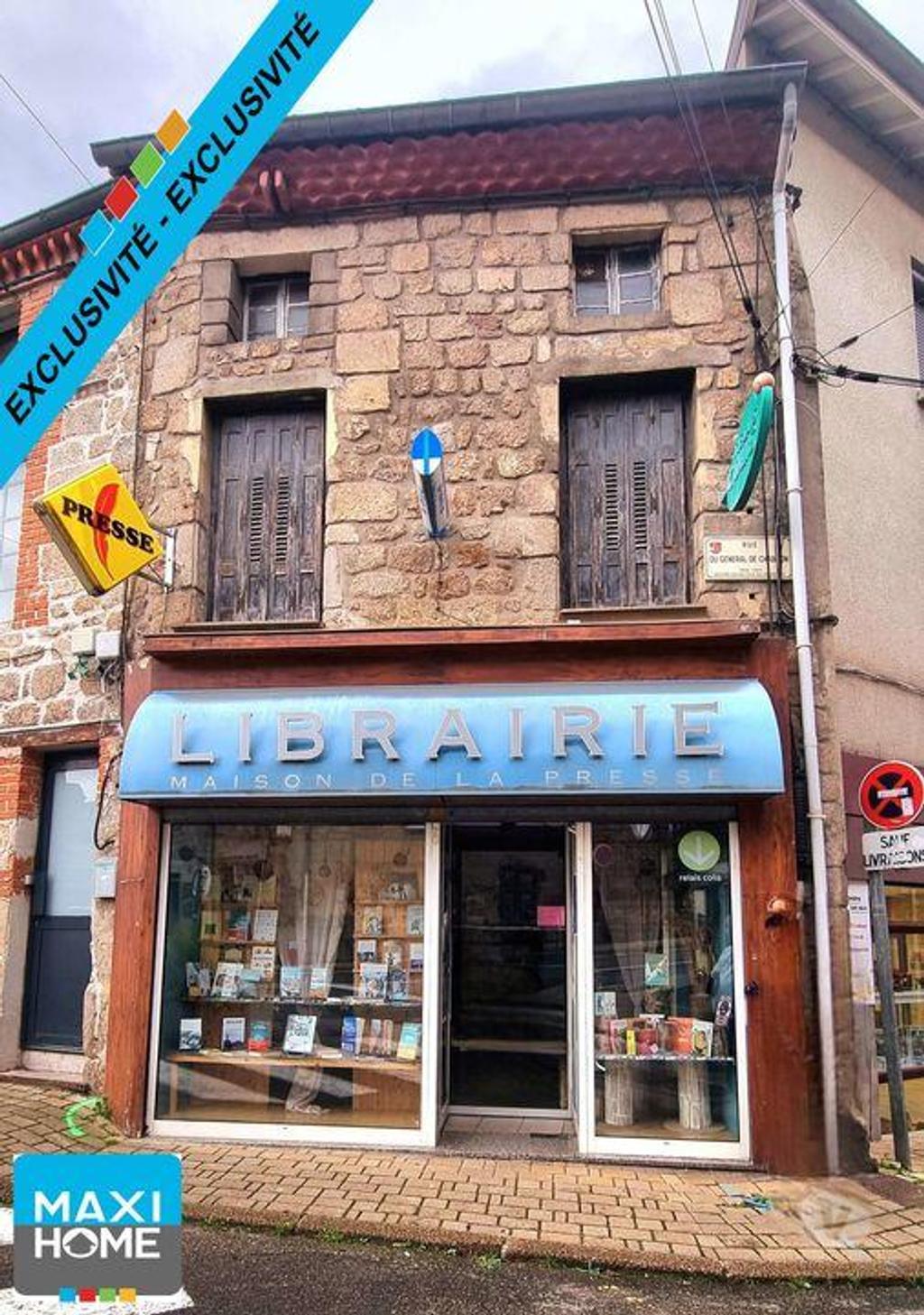 Vente Maison Haute-Loire Monistrol sur Loire - 43120 - Photos Vivastreet Commerce, avec appartement à restaurer situé dans le centre
