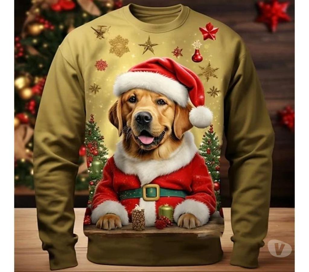 Vêtements occasion Paris Paris 7ème ardt - 75007 - Photos Vivastreet Polo t-shirt Noël manches longues imprimé chien déguisé