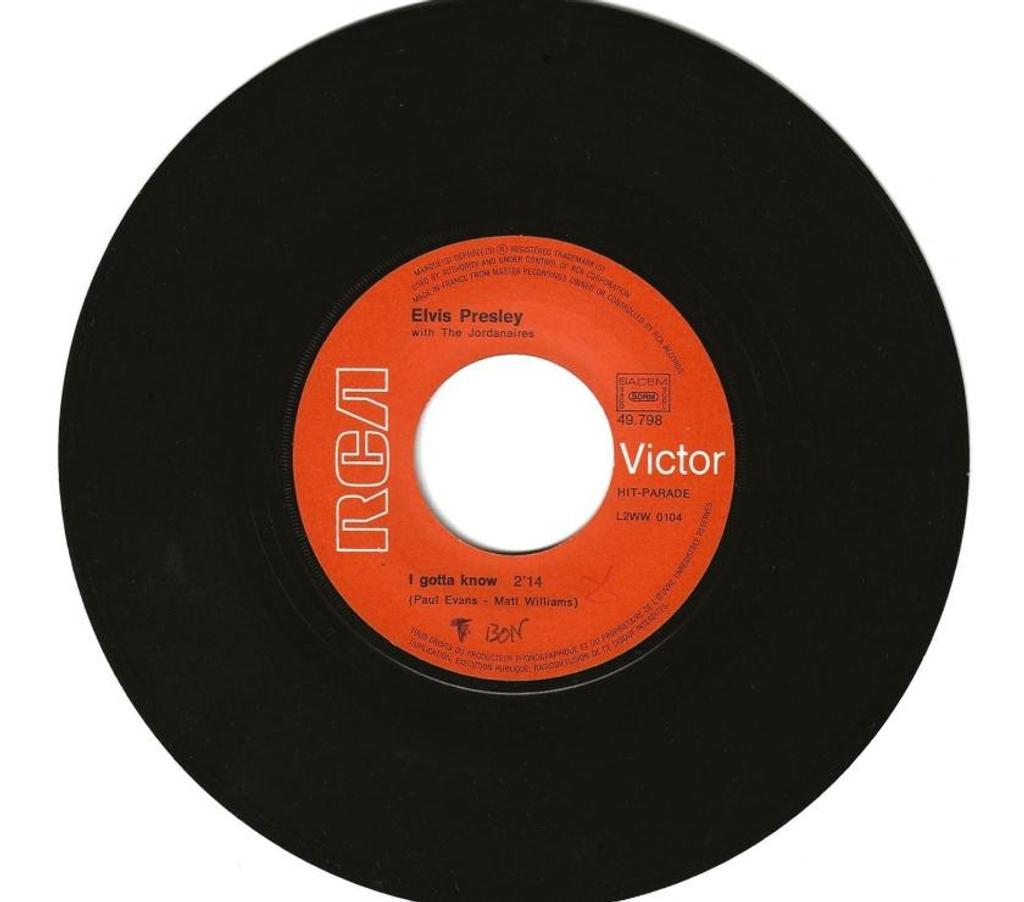 Collection Paris Paris 7ème ardt - 75007 - Photos Vivastreet VINYLE ELVIS PRESLEY Are You Lonesome Tonight + I Gotta Know