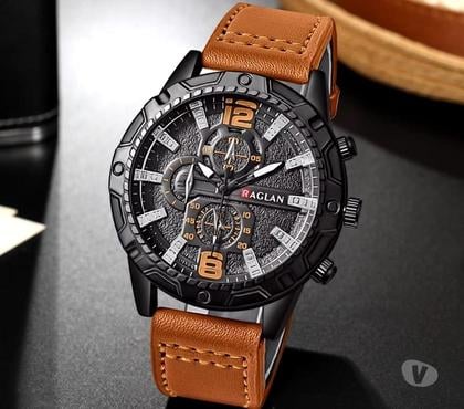 Montres occasion Lezoux Puy-de-Dôme - Photos Vivastreet Montre à quartz avec bracelet en cuir marron pour homme