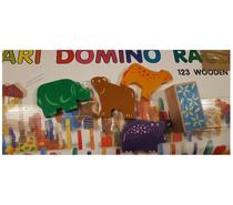 jeux domino en bois - animaux jungle jeux domino en bois