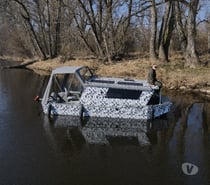 Bateau de pêche en aluminium avec cabine, à vendre